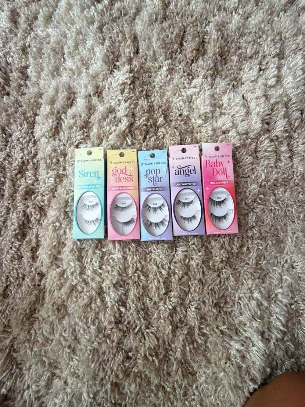 Salon Perfect Variety Pack False Eyelashes (Siren, Goddess, Pop Star, Angel, and